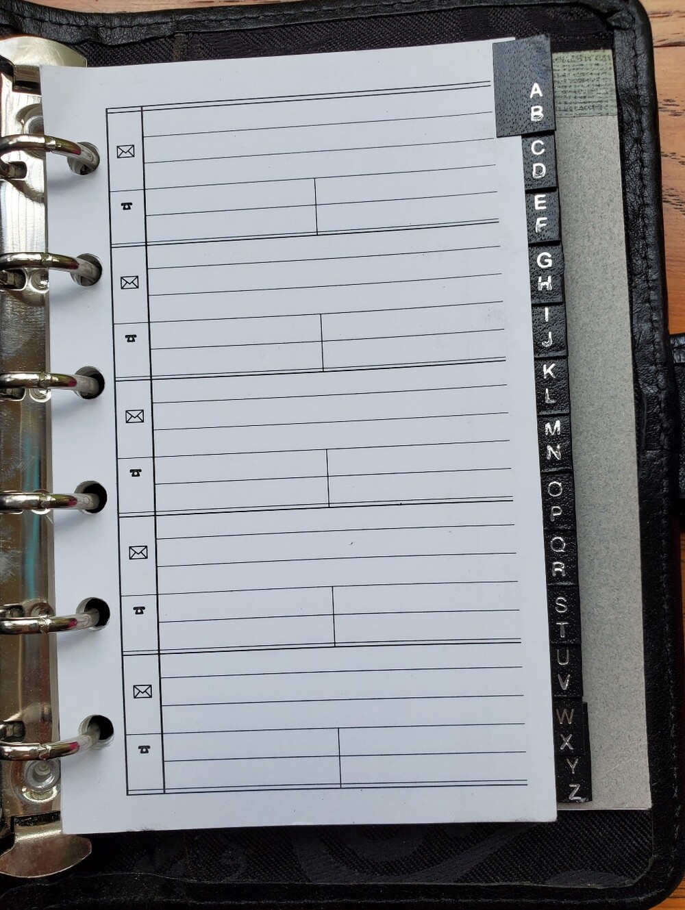 Brighton Black Heart Canvas Leather 6 Ring Binder Planner Agenda A7 size - Picture 7 of 9